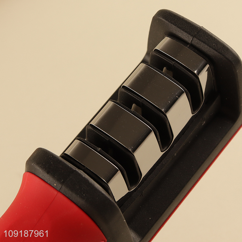 High Quality Knife Sharpener 3-Stage Manual Knife Sharpener for Steel Knives