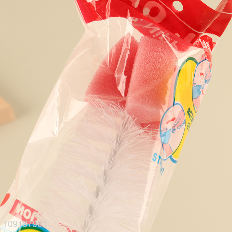 China Imports Extra Long Sponge Bottle Brush for Cleaning Baby Bottle