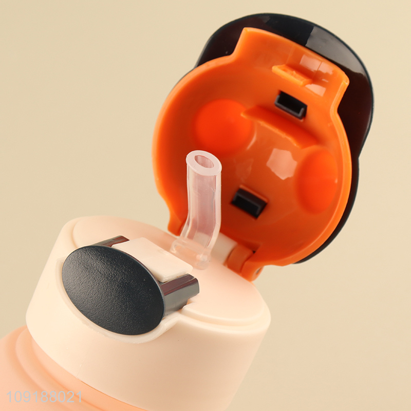 New Arrival Cute Cartoon Bear Plastic Water Bottle Sippy Cup for Kids