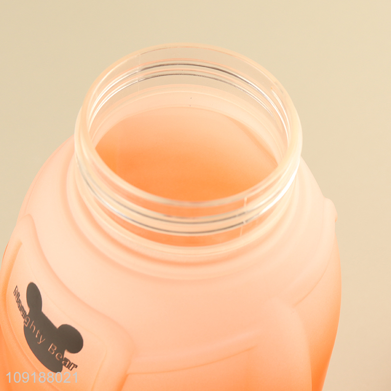 New Arrival Cute Cartoon Bear Plastic Water Bottle Sippy Cup for Kids