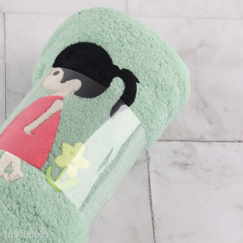 New Product 5PCS Cartoon Super Absorbent Coral Fleece Towels for Kids