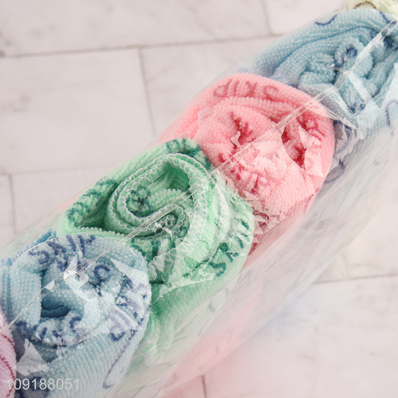 Low Price 6PCS Cartoon Towels Soft Super Absorbent Microfiber Towels Set