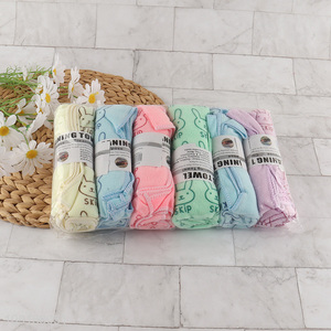 Low Price 6PCS Cartoon Towels Soft Super Absorbent Microfiber Towels Set