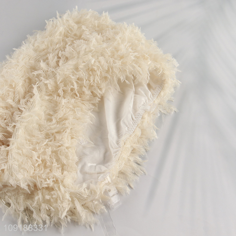 New Product Womens Fuzzy Bras Going Out Bras with Clear Straps