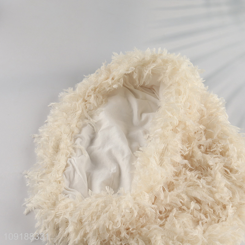 New Product Womens Fuzzy Bras Going Out Bras with Clear Straps