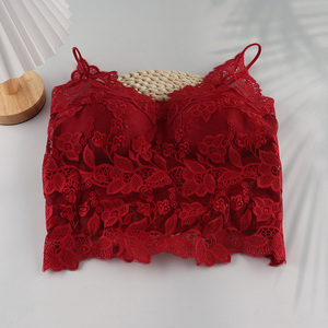 Hot Selling Women's Strap Crop Top Sexy Lace Corset Crop Top