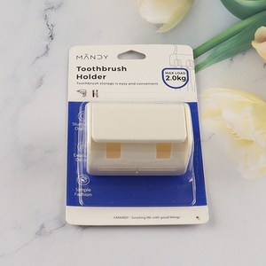 Good Quality 2 Slots Wall Mounted Heavy Duty Plastic <em>Toothbrush</em> <em>Holder</em>