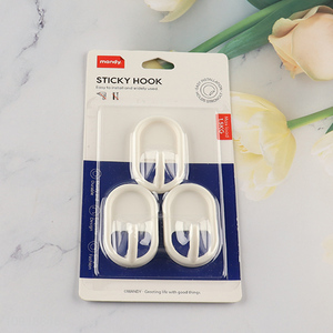 Wholesale 3 Pieces Adhesive Hooks Heavy Duty Utility Hooks Wall Hooks