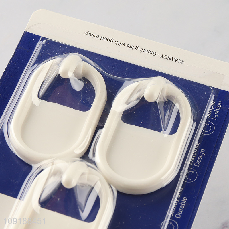 Wholesale 3 Pieces Adhesive Hooks Heavy Duty Utility Hooks Wall Hooks