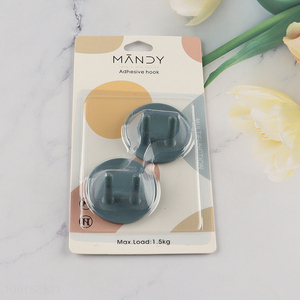 High Quality 2 Pieces Adhesive Hooks Wall Mounted Coat Towel Hooks