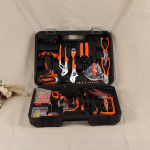 China supplier 57pcs professional hardware tool kit lithium battery drill kit