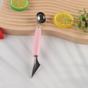 Low Price 2-In-1 Stainless Steel Melon Baller with Fruit Carving Knife