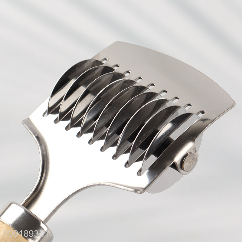 Wholesale Stainless Steel Noodle Lattice Roller Dough Cutter Spaghetti Maker