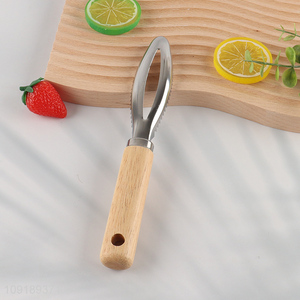Online Wholesale Stainless Steel Fish Scale Remover with Wooden Handle
