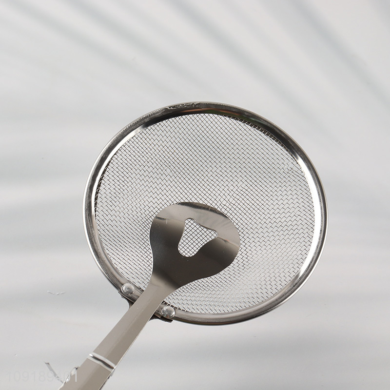 New Arrival 2-In-1 Stainless Steel Fine Mesh Strainer Kitchen Food Tongs