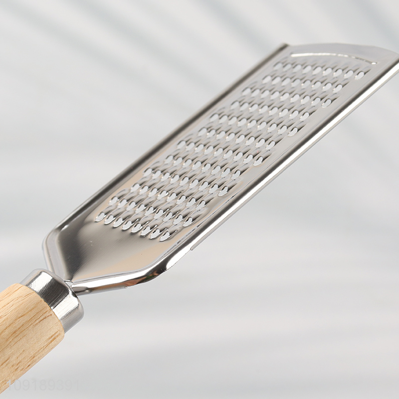New Arriavl Stainless Steel Ginger Cheese Grater with Wooden Handle