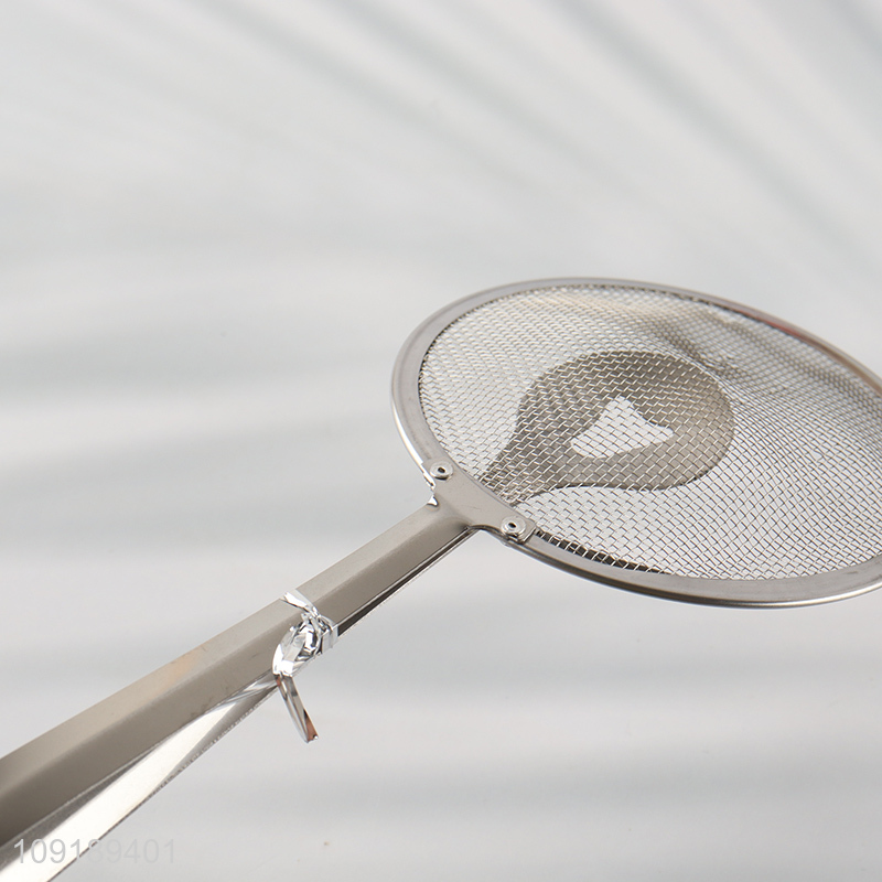 New Arrival 2-In-1 Stainless Steel Fine Mesh Strainer Kitchen Food Tongs