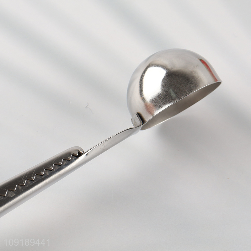 New Arrival 2-In-1 Stainless Steel Coffee Measuring Spoon with Bag Clip