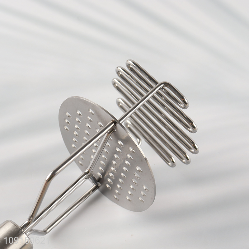 New Arrival Double-Layer Manual Stainless Steel Potato Masher for Kitchen