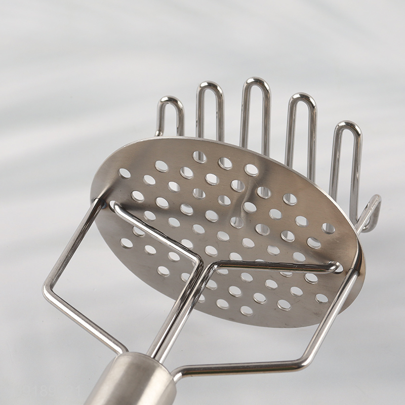 New Arrival Double-Layer Manual Stainless Steel Potato Masher for Kitchen