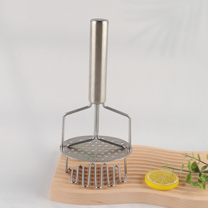 New Arrival Double-Layer Manual Stainless Steel Potato Masher for Kitchen