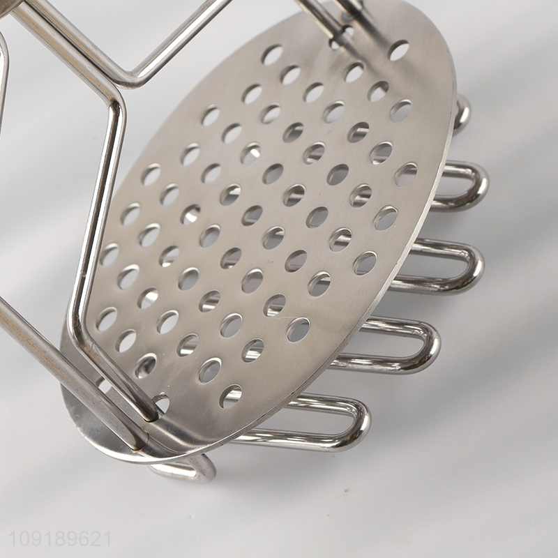 New Arrival Double-Layer Manual Stainless Steel Potato Masher for Kitchen