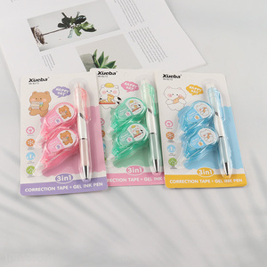 Hot Selling 3PCS Correction Tape and Correction Fluid Set School Office Supplies