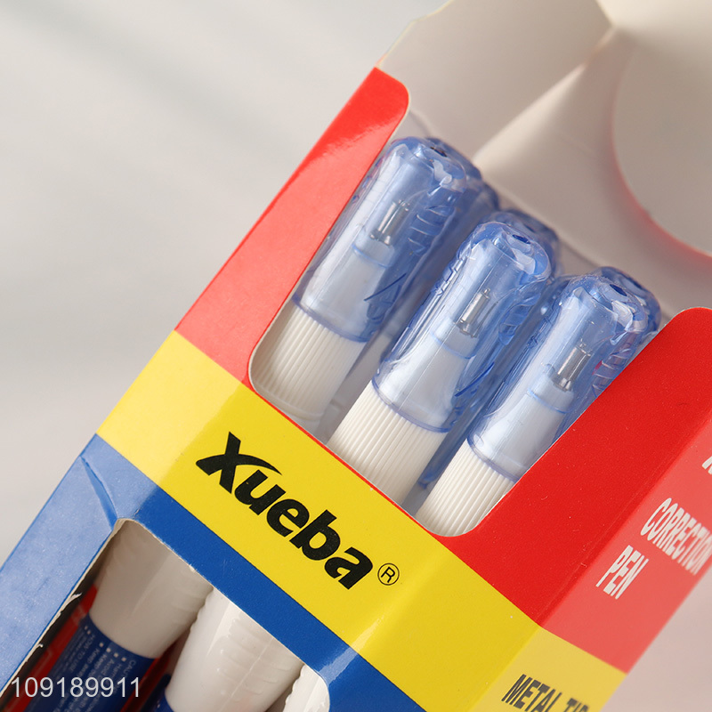 Wholesale 4ml Metal Tip Correction Fluid Non-Toxic Correction Pen School Supplies
