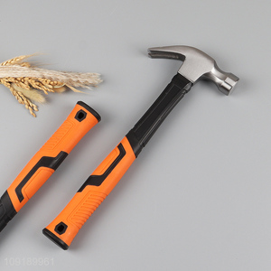 Yiwu market professional hardware tool claw hammer with non-slip handle