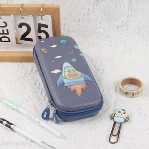 Hot selling cartoon school kids large capacity stationery pencil case