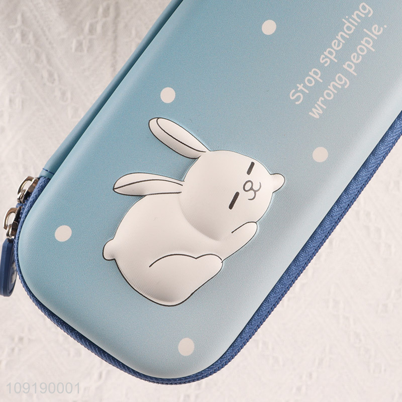 New arrival cartoon rabbit students stationery pencil case with zipper
