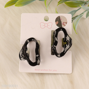 Good Quality 2 Pieces Black Hair Claw Clips for Women Girls