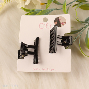 Factory Direct Sale 2 Pieces Black Hair Claw Clips Hair Clamps