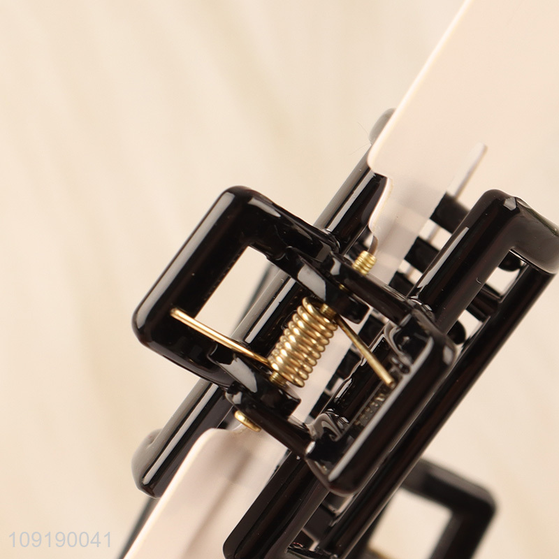 New Arrival 2 Pieces Black Hair Claw Clips Plstic Hair Jaw Clips