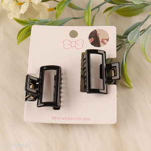 New Arrival 2 Pieces Black Hair Claw Clips Plstic Hair Jaw Clips