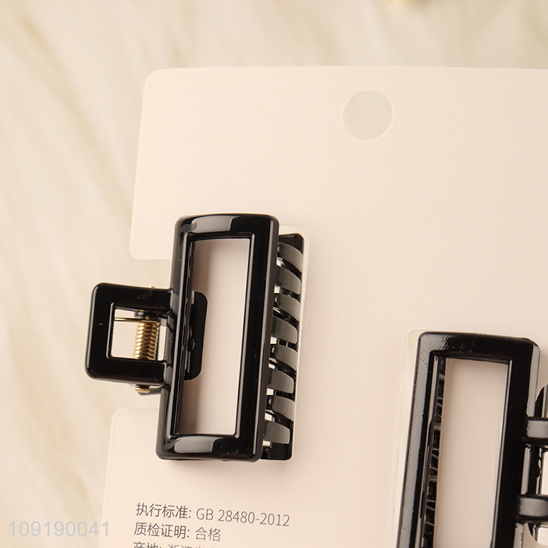 New Arrival 2 Pieces Black Hair Claw Clips Plstic Hair Jaw Clips