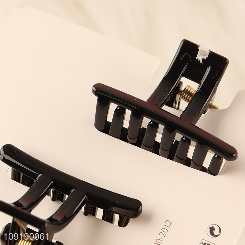 Factory Direct Sale 2 Pieces Black Hair Claw Clips Hair Clamps