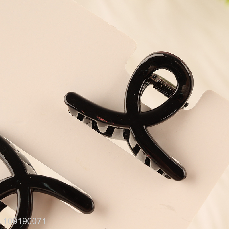 China Imports 2 Pieces Black Hair Claw Clips for Thick Hair