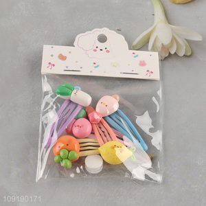 Hot Selling Candy Colored Hair Clips Cute Non-Slip Hair Clips