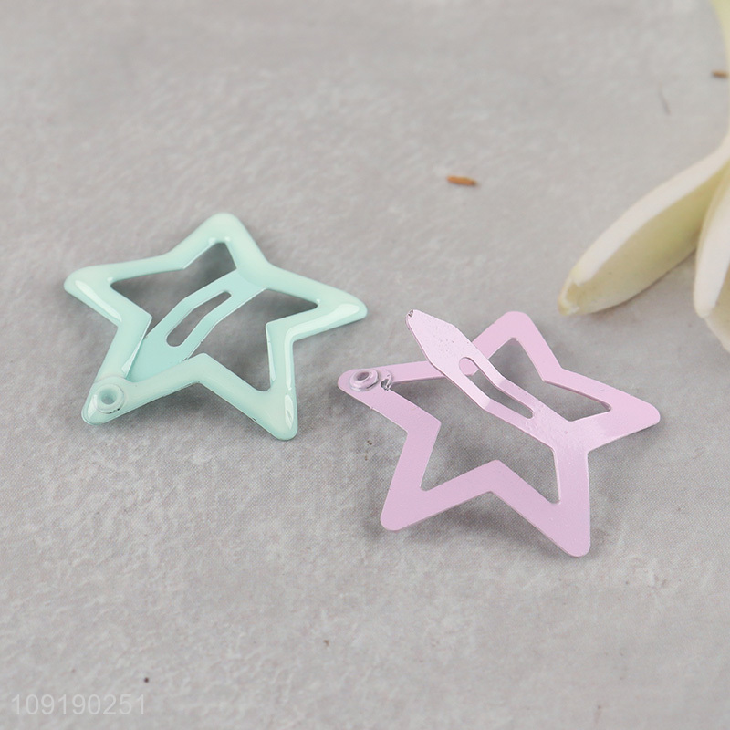 New Arrival Star Hair Clips Metal Snap Girls Hair Clips