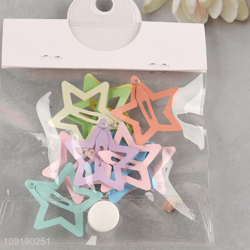 New Arrival Star Hair Clips Metal Snap Girls Hair Clips