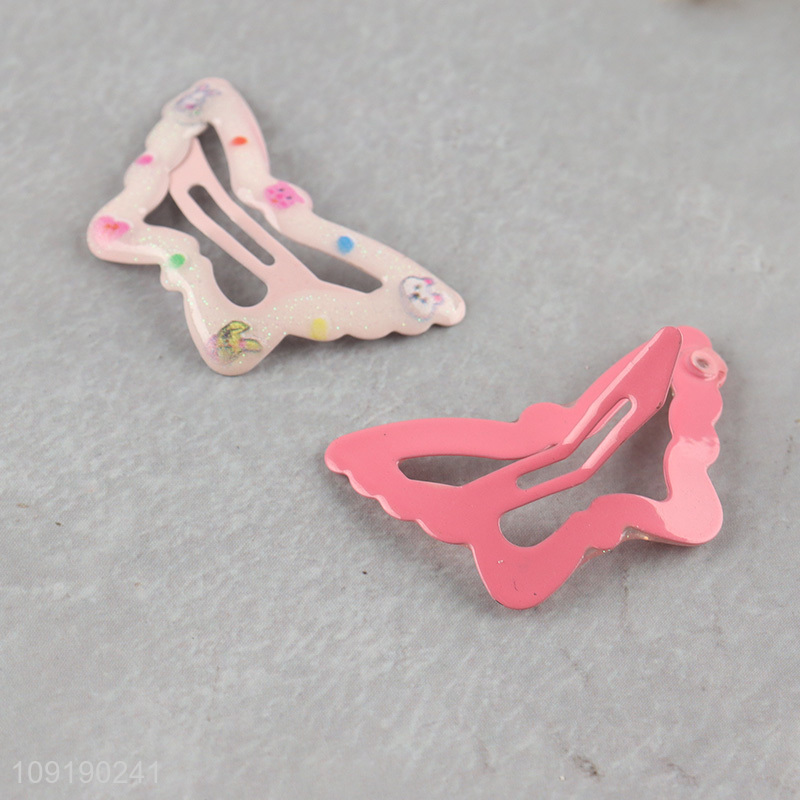 Good Quality Butterfly Hair Clips Candy Colored Snap Hair Clips