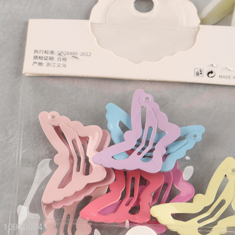 Good Quality Butterfly Hair Clips Candy Colored Snap Hair Clips