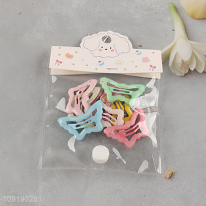 High Quality Colorful Metal Snap Butterfly Hair Clips for Kids