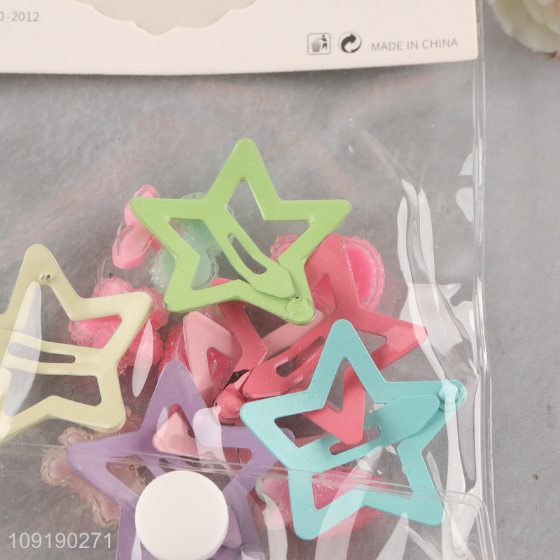 New Product Candy Colored Non-Slip Hair Clips Star Hair Clips