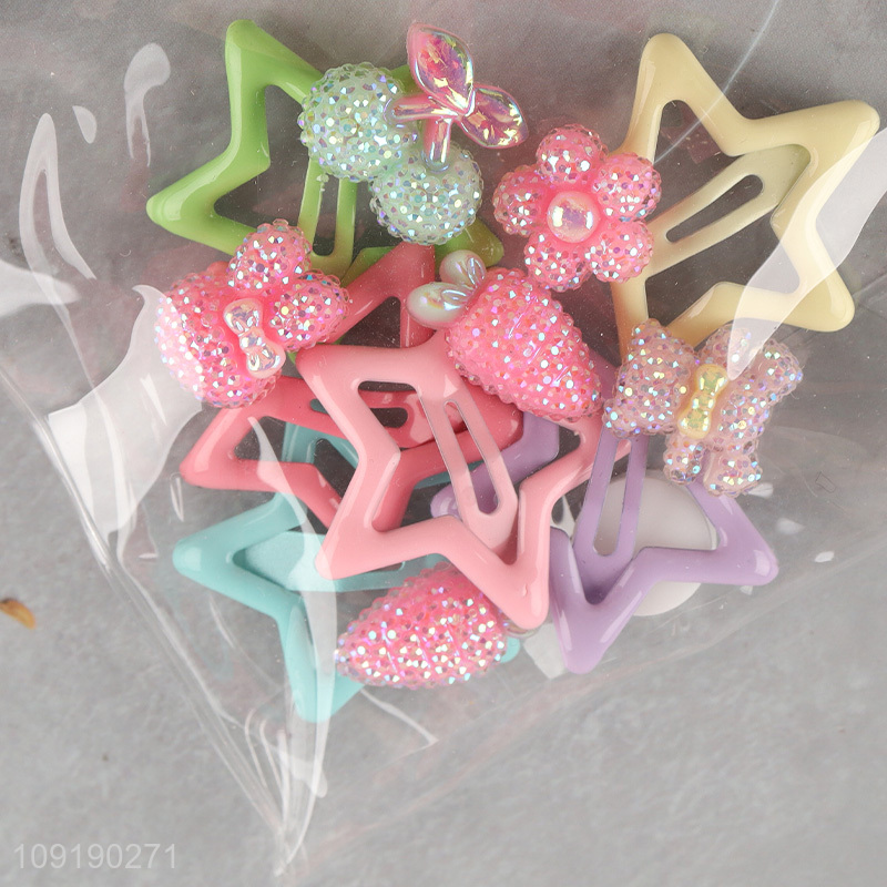 New Product Candy Colored Non-Slip Hair Clips Star Hair Clips