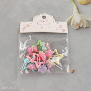 New Product Candy Colored Non-Slip Hair Clips Star Hair Clips