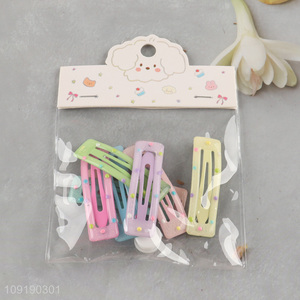 China Imports Colorful Metal Snap Hair Clips for Kids Girls