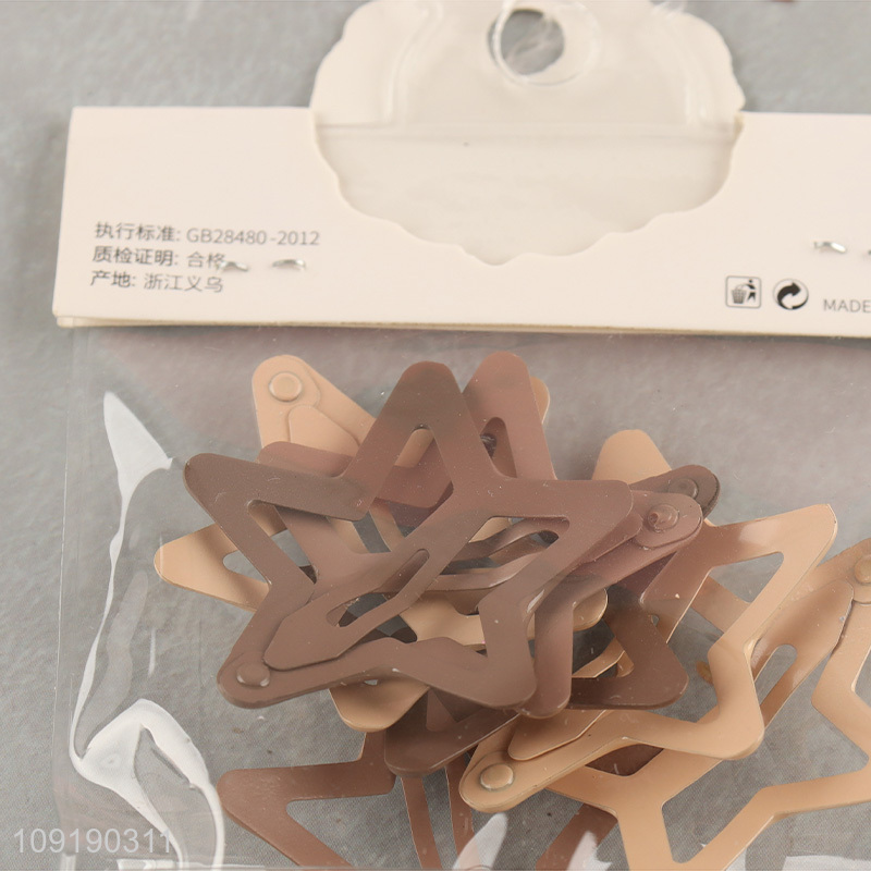 Factory Supply Metal Star Hair Clips Non-Slip Hair Barrettes