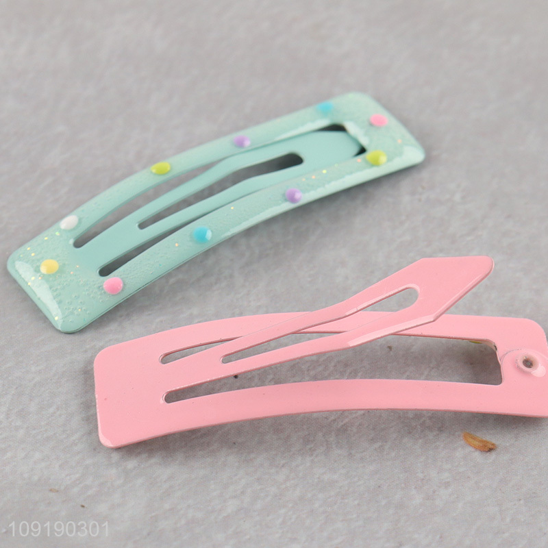 China Imports Colorful Metal Snap Hair Clips for Kids Girls